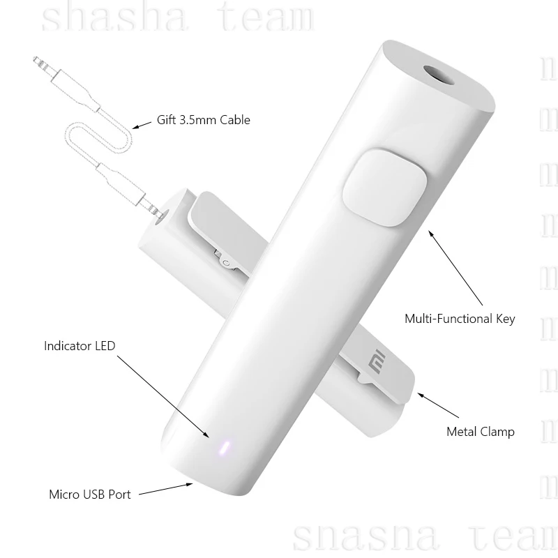 Оригинальный Xiaomi Bluetooth 4 2 аудио приемник Беспроводной адаптер с 3 5 мм AUX музыки для