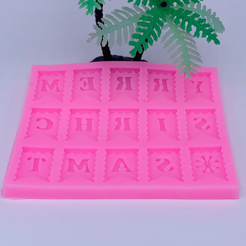 2 шт Рождественский баннер с надписью силиконовая форма для выпечки тортов|Формы