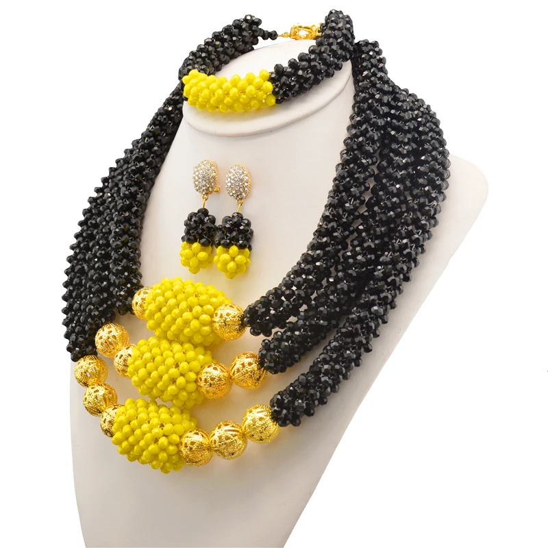 Кристалл Костюм Африканский Ювелирные наборы коренастый в нигерийском стиле