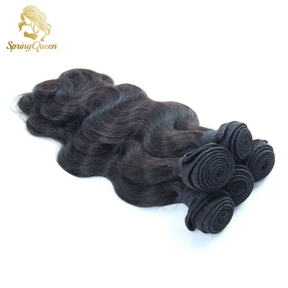 7А Малайзии Девы Волос Объемной Волны 4 Связки Объемная Волна Необработанные