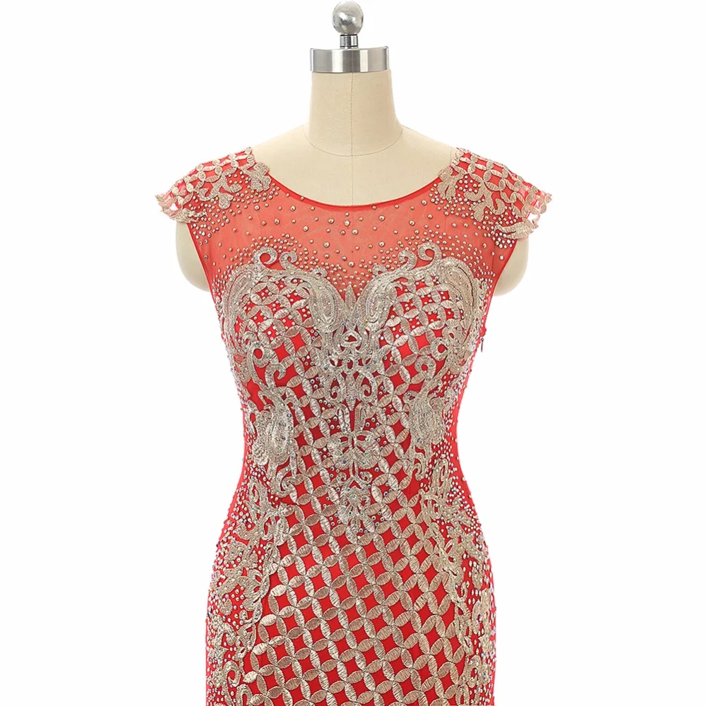 Красные платья для выпускного вечера русалка Кепки из тюля с длинными рукавами