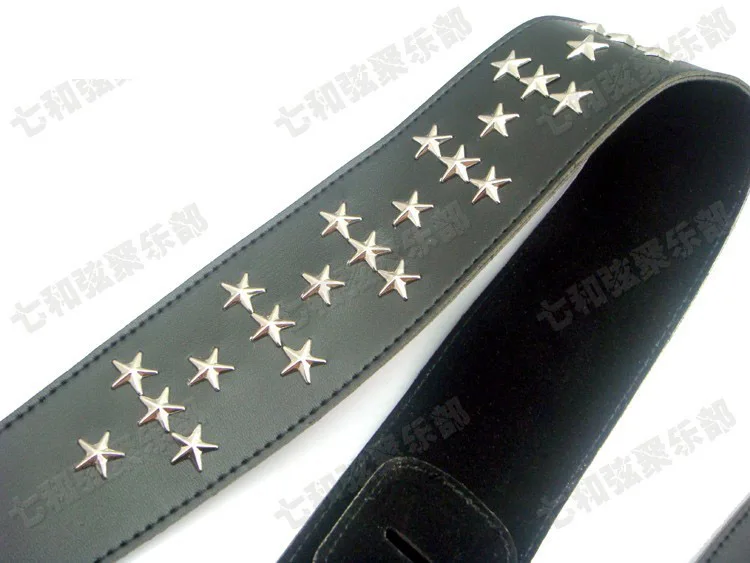 Черный и серебряный звезда заклепки панк кожа Регулируемая длина Удобная