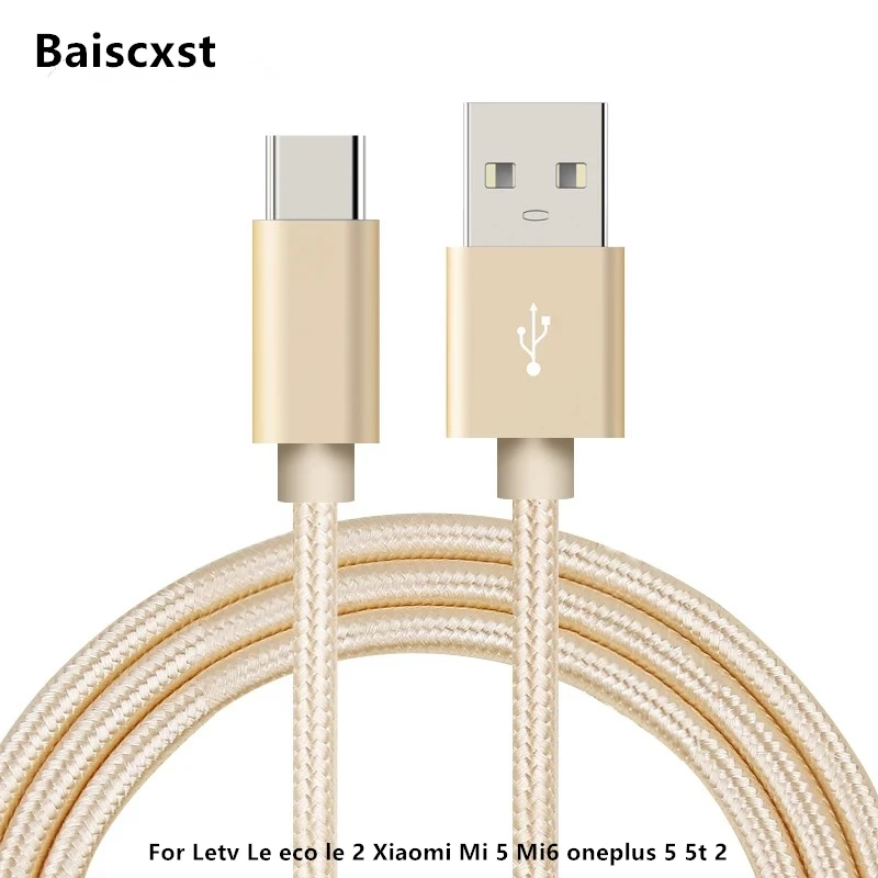 Кабель USB Type C для Letv Le eco le 2 Xiaomi Mi 5 Mi6 oneplus 5t TypeC адаптер быстрой зарядки