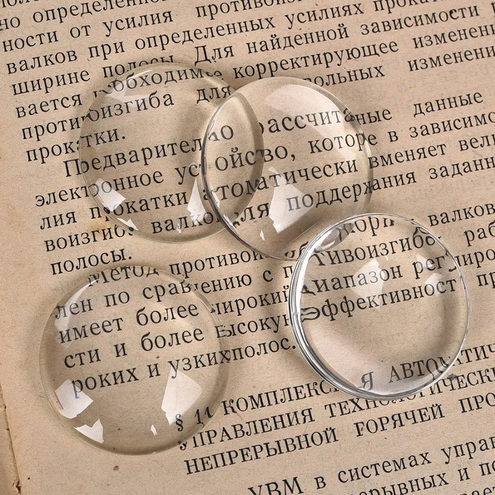 10 шт./лот 30 мм круглые кабошоны прозрачное стекло прозрачная плоская задняя часть для DIY кулон ювелирное изделие изготовление ручной работы аксессуары