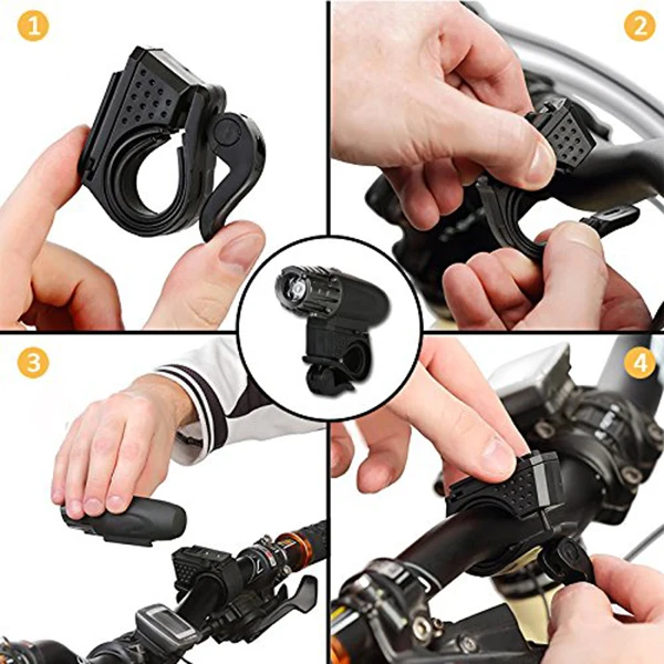 SEWS-Bike Lights LED Bike Light Set USB Rechargeable Waterproof Front Bicycle Headlight and Taillight 300 LM 4 Modes C | Спорт и