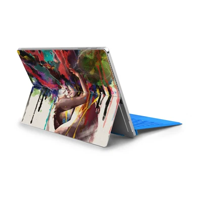 Виниловая наклейка на кожу ноутбука s для microsoft Surface Pro 4 Pro 5 Pro 6 Cool women шаблон полное заднее покрытие блокнот наклейка - Цвет: SPS-16(128)