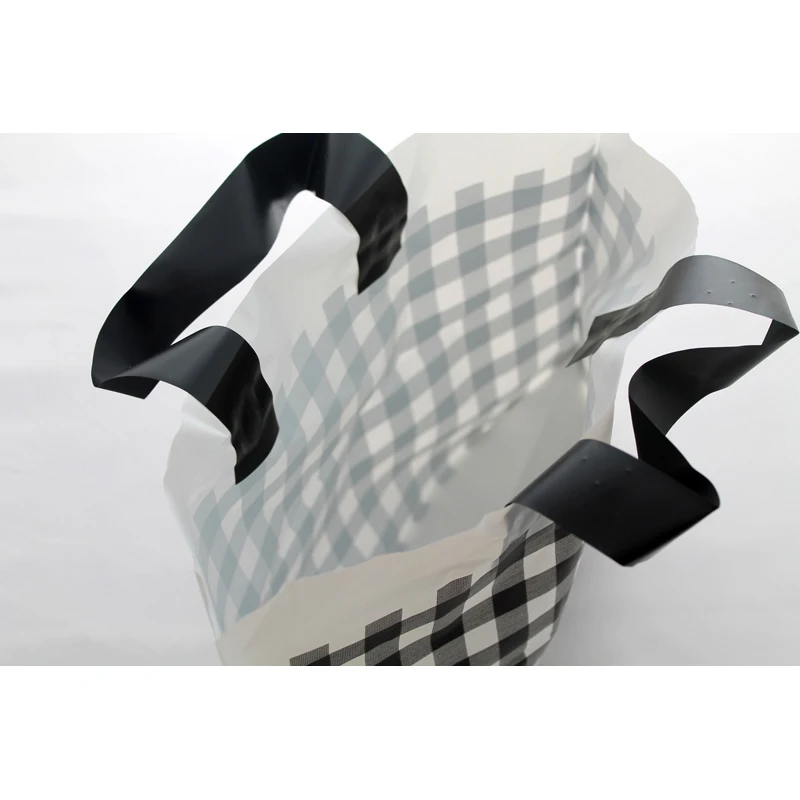 Сетчатый узор пластиковая ручка Подарочная сумка одежда торговый центр магазин