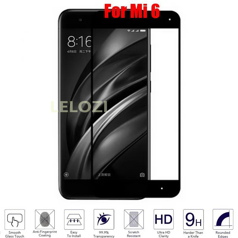 Ultra Thin Best New Cheap Explosion Proof 9H 0.26mm Phone Full Screen Tempered Glass Protector For Xiaomi Mi 6 Mi6 |