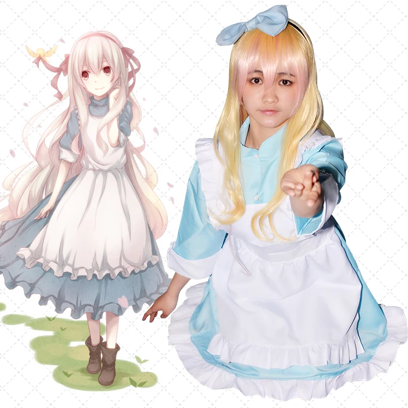 Аниме Kagerou Project Mekakucity Actors Cosplay Kozakura Mari Mary костюм Лолита Хэллоуин вечерние платья