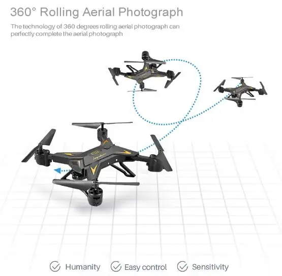 Топ KY601S RC Дрон Складная селфи камера Квадрокоптер с широкоугольным HD 1080P Wifi Fpv V