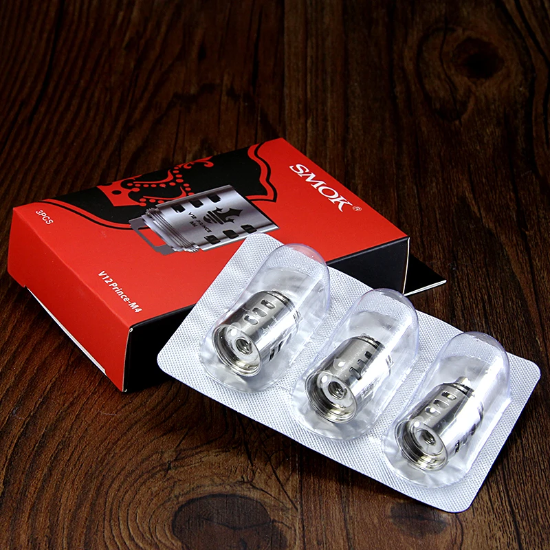 Оригинальный SMOK TFV12 Prince Coil V12 Q4 M4 X6 T10 Mesh dual mesh Core для PRINCE Tank Eletronic Cigarette