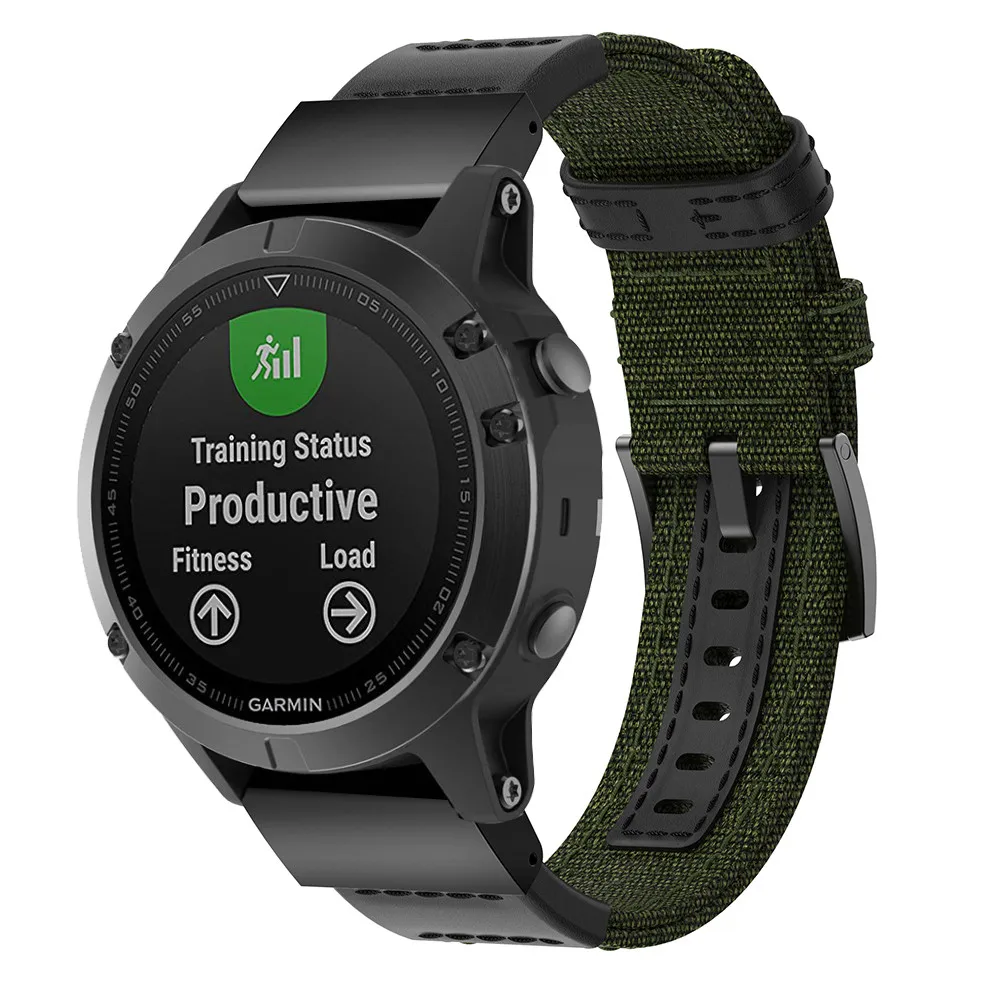 Quick Fit 22MM canvas Brecelet Watch Band for Garmin Fenix 5/ 5 Plus /approach S60 / Forerunner 935 945/Quatix quickfit band | Электроника