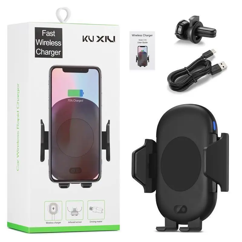 AIYIMA 10 Вт автомобильное крепление Qi Беспроводное зарядное устройство для iPhone XS Max X