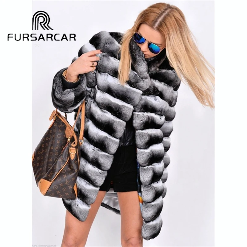 FURSARCAR женская обувь новые зимние пальто из натурального меха с меховым