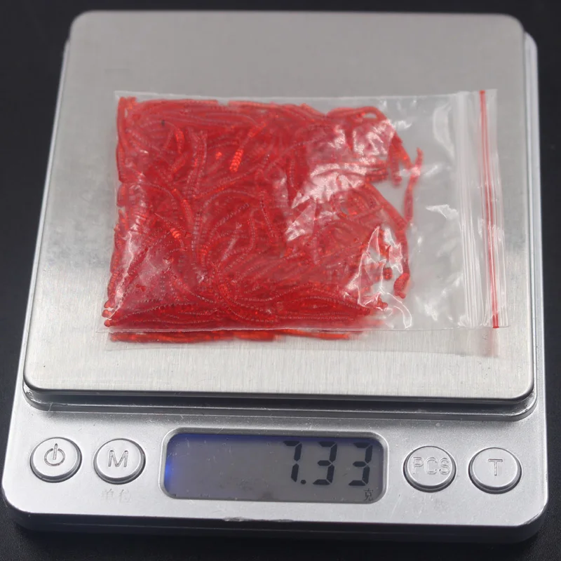 Акция! bionic зимняя рыбалка красный червь 2 см 200 шт. мягкие приманки дорога