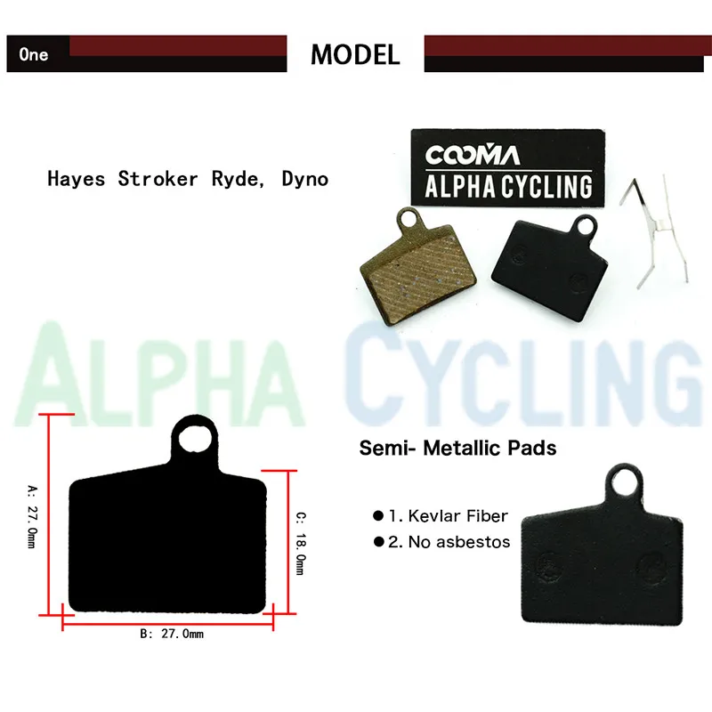 Дисковые Тормозные колодки для велосипеда MTB Hayes Dyno Stroker Ryde дисковые тормоза 4 пары