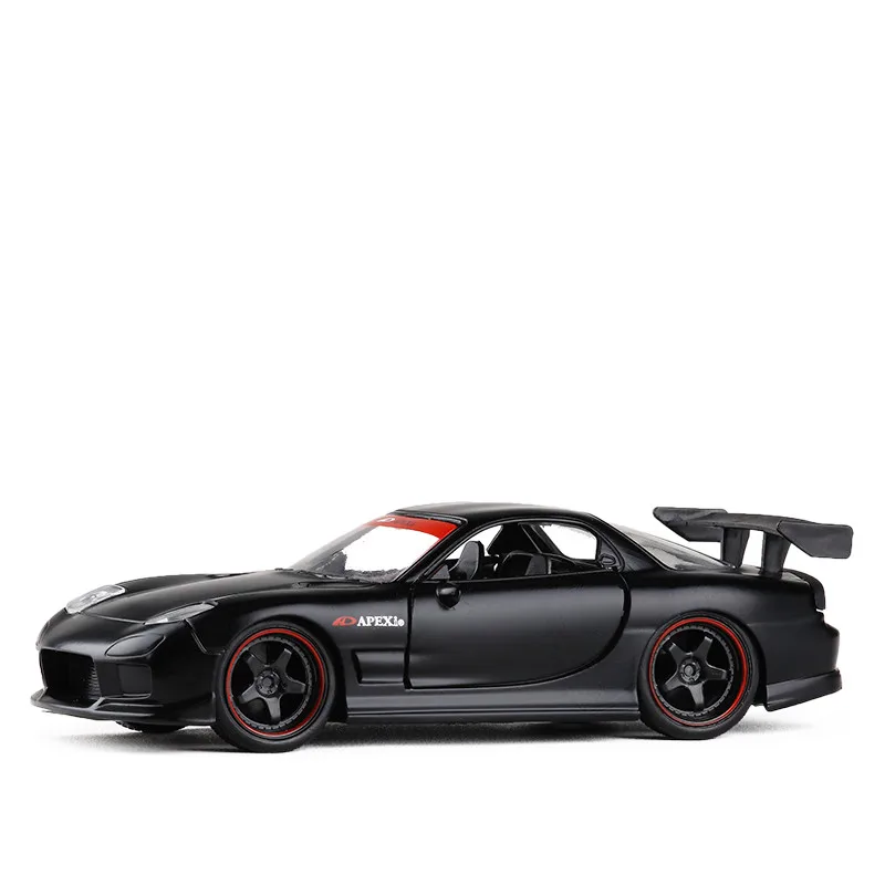 Моделирование 1:32 Mazda 1993 RX-7 модифицированный купе металлическая машина модель, детская игрушечная дверь и оттягивающаяся назад модель автомобиля