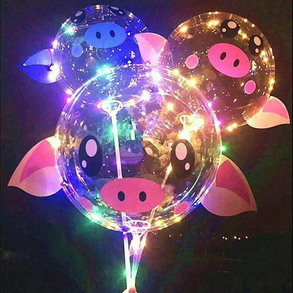 1 шт DIY светящийся светодиодный шар игрушка Дети мультфильм Сделай сам Гелиевый