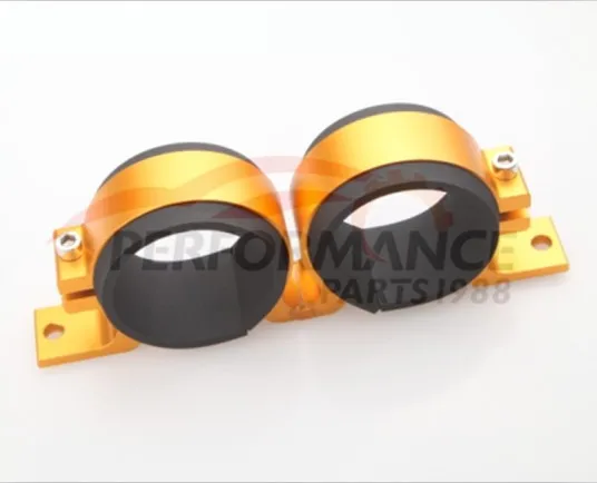 52mm ID Dual Double Billet Fuel Pump Filter Mounting Bracket Clamp Cradle Golden | Автомобили и мотоциклы