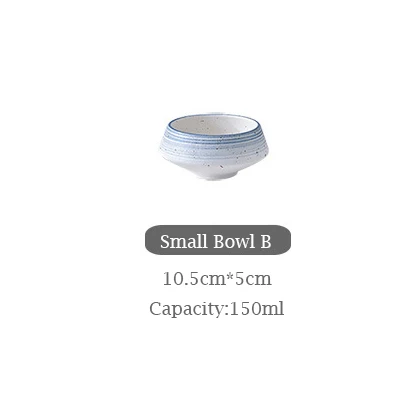 Small Bowl B 1 шт. простой Керамика посуда набор фарфоровой посуды говядина тарелка для десертов рисовая чаша для супа, салата кружка креативный Настольный Декор ваза - Цвет: Small Bowl B