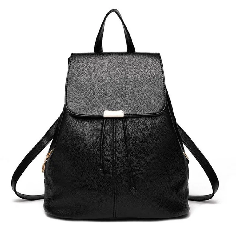 FGJLLOGJGSO, женский рюкзак, высокое качество, из искусственной кожи, Mochila Escolar, школьные сумки для девочек-подростков, рюкзаки для отдыха, яркие цвета - Цвет: black