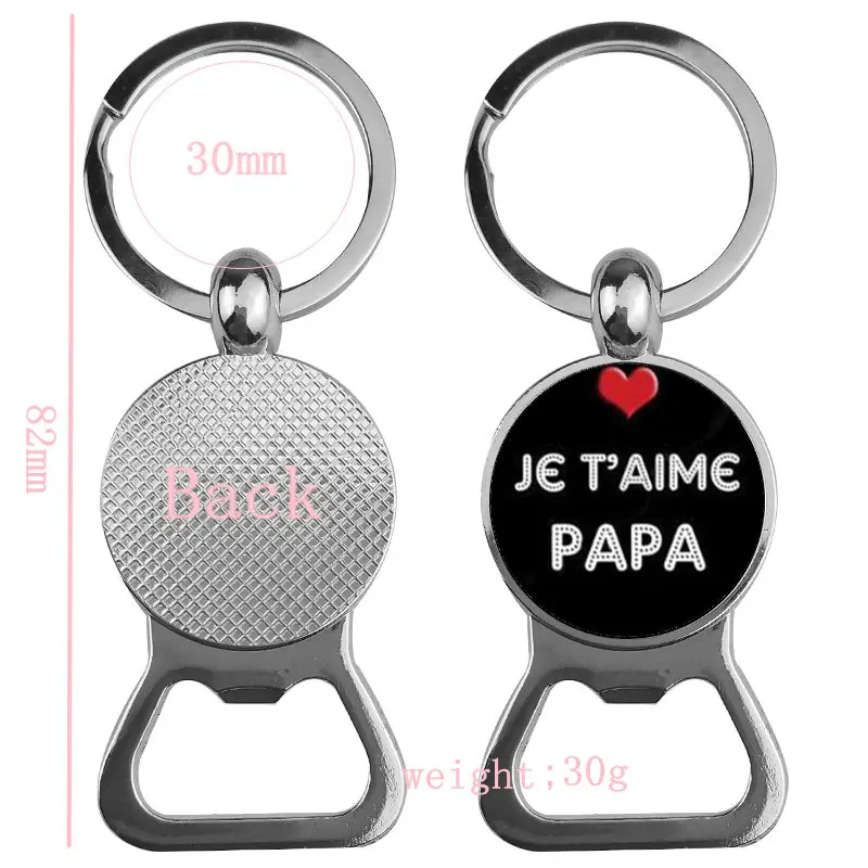 Брелок SUTEYI Fashion Je Love Papa подарок для отца открывалка бутылок брелок ключей папы