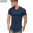 Футболка мужская повседневная для фитнеса и бодибилдинга, Облегающая рубашка, уличная одежда, S-3XL, лето 2019