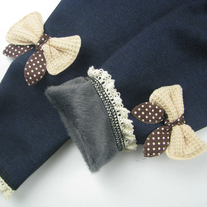 Детские леггинсы зимняя одежда для девочек теплые штаны уплотненные