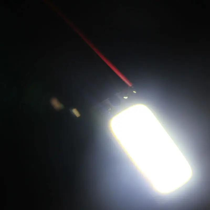 YM E Bright 200 шт. 24 SMD COB Чип светодиодный 12V DC панель лампы с T10 + фестон адаптер Белый ОД