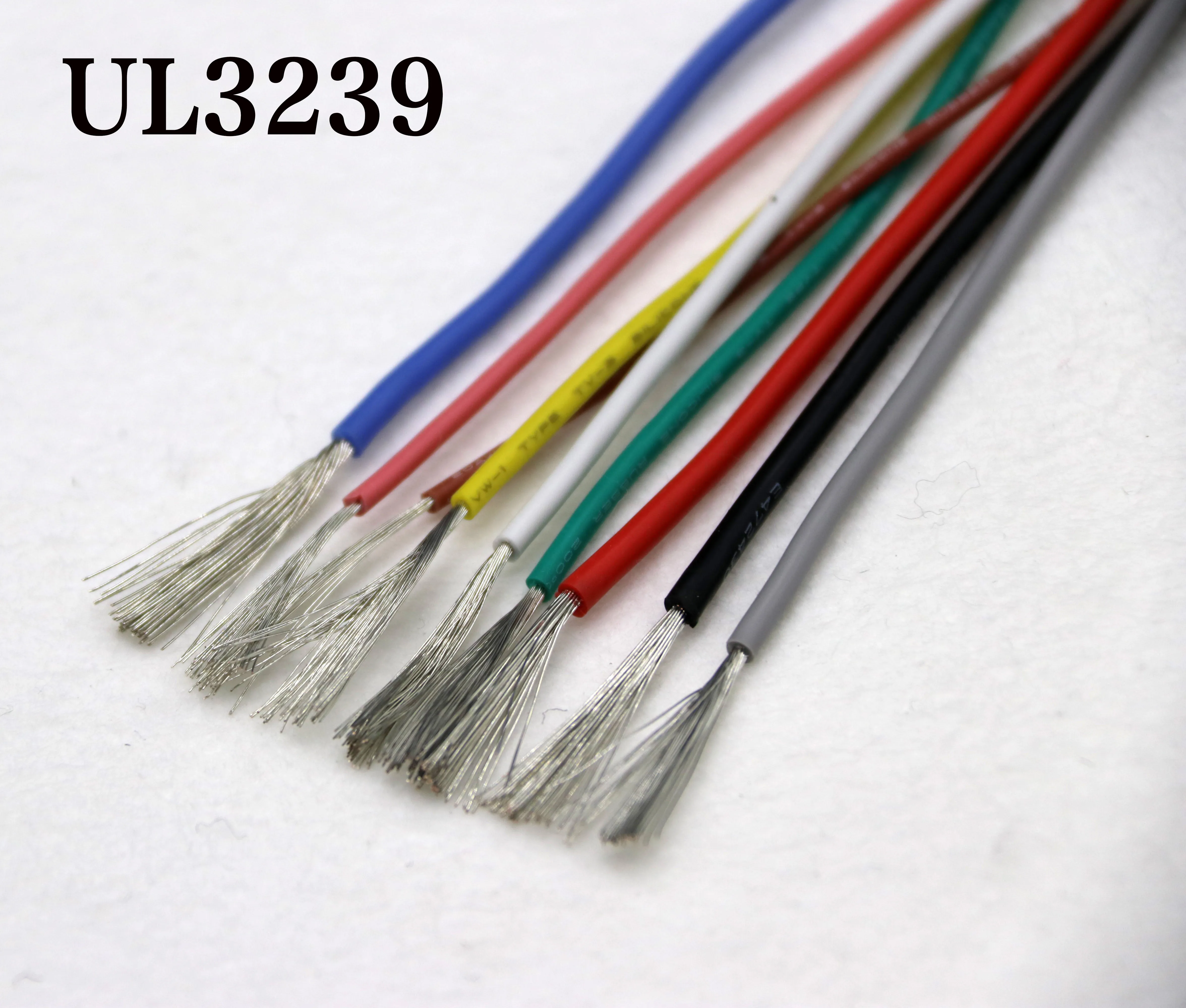 Силиконовый резиновый провод UL3239 длиной 1 метр, 14AWG-30AWG, изолированный гибкий мягкий кабель светодиодный светодиодной ленты, удлинитель для электроники «сделай сам»