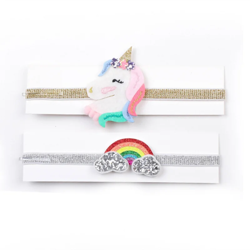 Фламинго Единорог вечерние украшения Радуга Unicornio ободок на голову, заколка для детского душа Девочки День Рождения украшения детские подарки