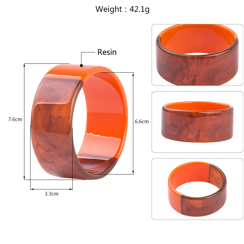 GuanLong модные трендовые Lucite смоляные браслеты для женщин High Street стиль ювелирные изделия браслет Прямая поставка