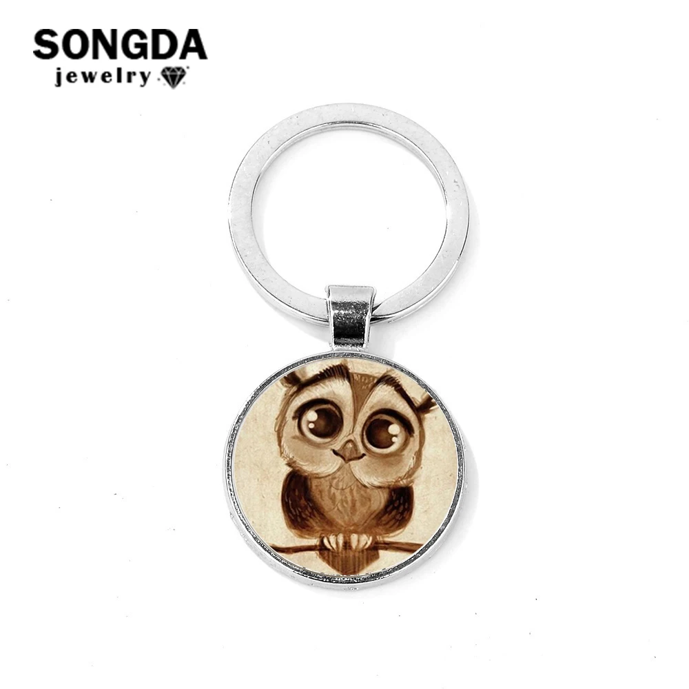 SONGDA с героями мультфильмов большие глаза пушистый брелок в виде совы Модная