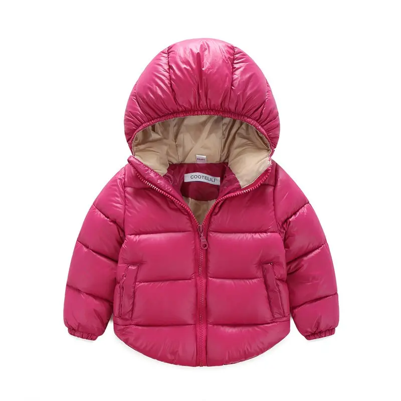 COOTELILI/зимняя хлопковая куртка на рост от 80 до 120 см парки с капюшоном для девочек, теплое плотное пальто для маленьких мальчиков, верхняя одежда детская одежда 7 цветов