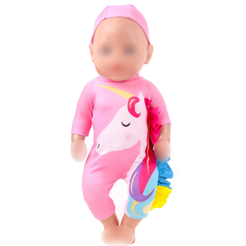 Кукольная одежда для маленьких кукол 43 см купальник новорожденных розовый