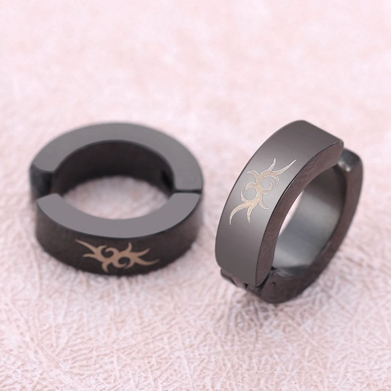 2 шт. клипсы для ушей не пирсинг поддельные серьги мужчин круглые модные