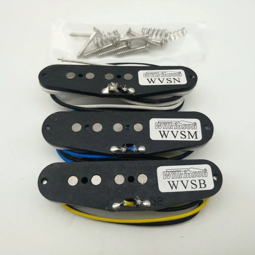 Wilkinson 60-х WVS Alnico V одна катушка гитары ЗВУКОСНИМАТЕЛИ ДЛЯ гитара Stratocaster Белый 1 комплект