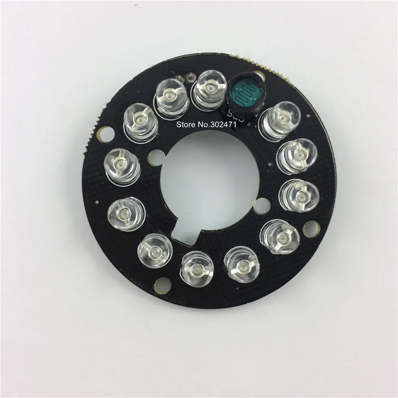 Лампа 60 градусов инфракрасная 12x5 IR LED плата для купольные камеры видеонаблюдения