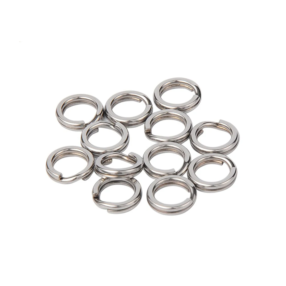 Рыболовная приманка 1 сумка прочная из нержавеющей стали с двойным кольцом 9x1 2 мм