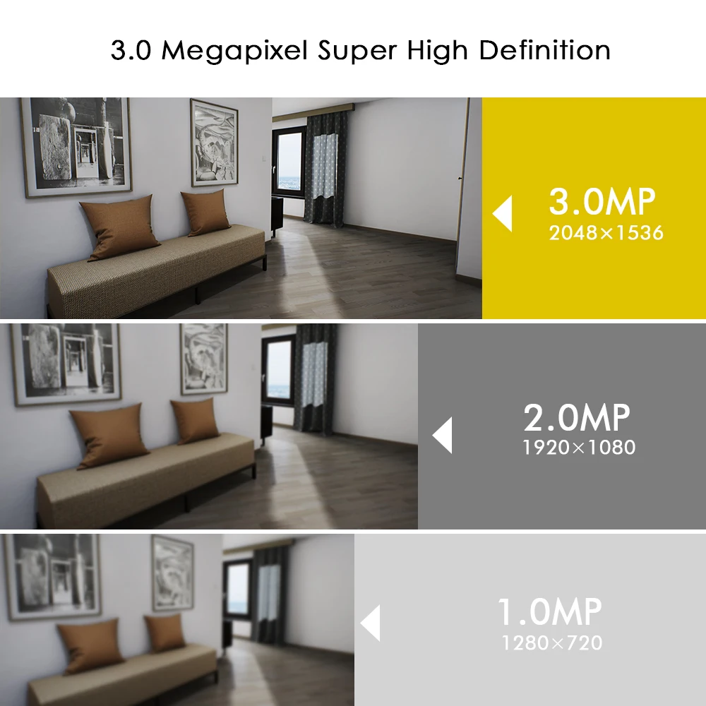 Hiseeu супер HD 1536P 1080P беспроводная WIFI камера IP 3MP домашняя охранная видеонаблюдения