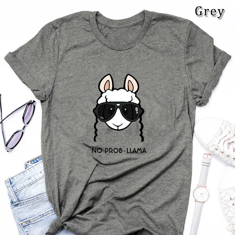 S-5XL 100% хлопок Большой размер Женская футболка милые овечки топы лето мультфильм