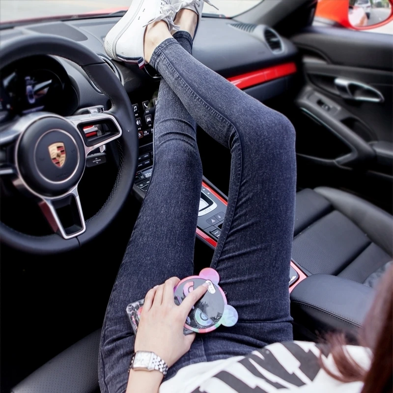 Джинсы для беременных Большие размеры джинсы женщин женские брюки тонкие черные