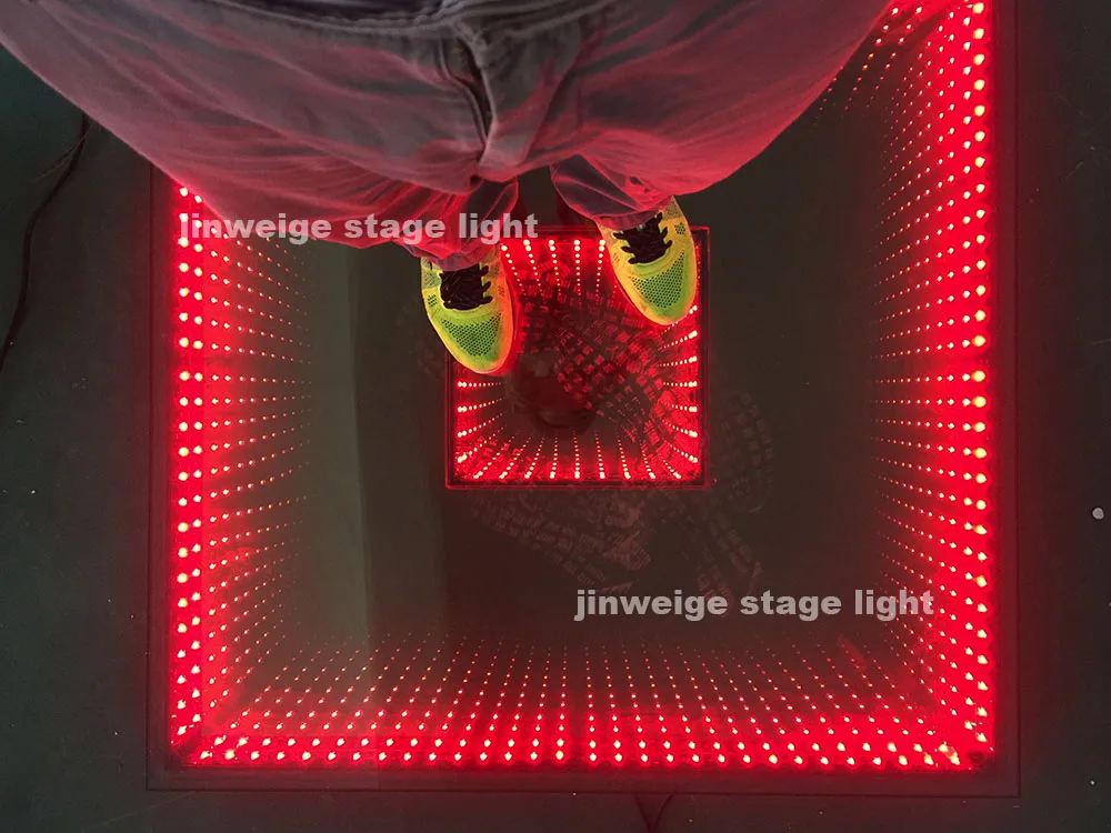 1 м x RGB 3 в 156 шт. 5050 SMD 3D зеркальная бездна танцпол закаленное стекло с эффектом