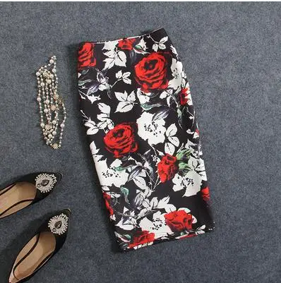 Женская винтажная юбка-карандаш средней длины Офисная универсальная Юбка-миди с