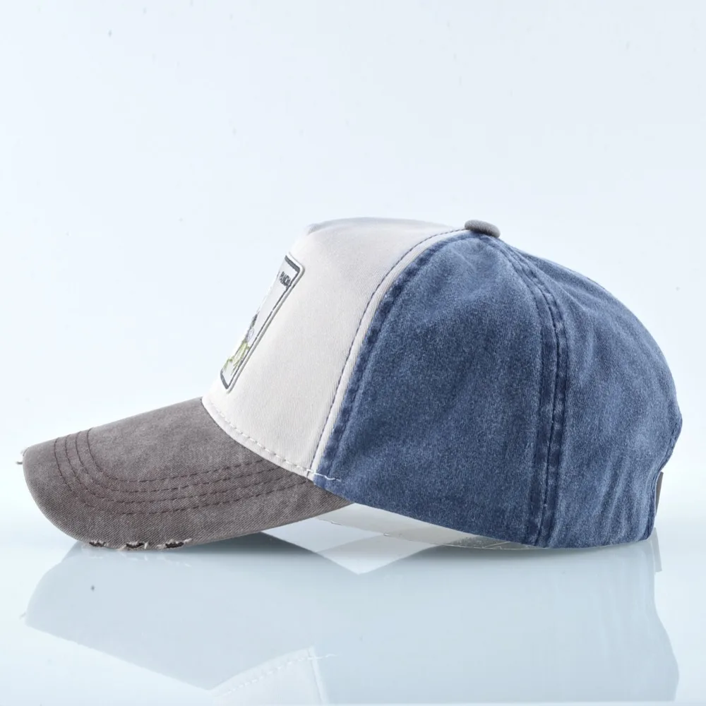TQMSMY Drop shipping Washed denim Cotton Cap Baseball Snapback Hat Men Summer Hip Hop Fitted Hats For Women Bone | Аксессуары для