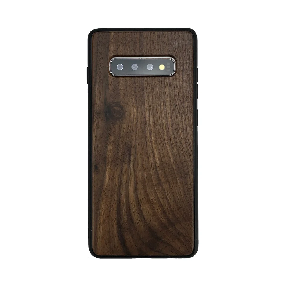 Чехол для телефона для samsung Galaxy Note 9, 8, 10 Plus, роскошный деревянный+ силиконовый чехол для samsung S10e, S10, S9, S8 Plus, S7 Edge, чехол - Цвет: Walnut