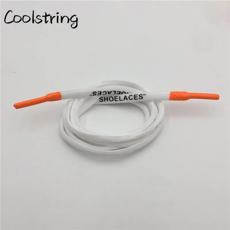 Coolstring трафаретная печать овальные веревочные шнурки Off-White "шнурки" силиконовые наконечники ручной работы печатные шнурки для спортивной обуви