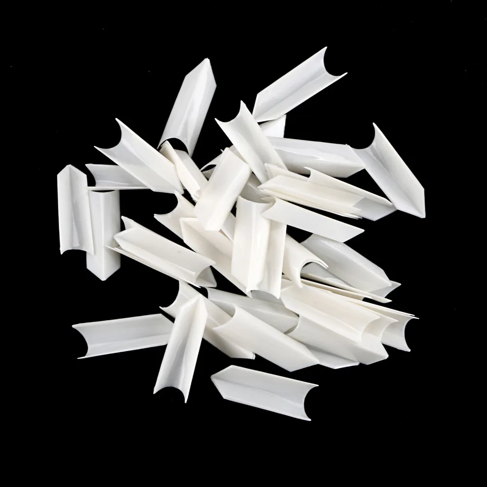 Треугольные кончики для ногтей Ferrari Style 500 шт. белые прозрачные натуральные|art