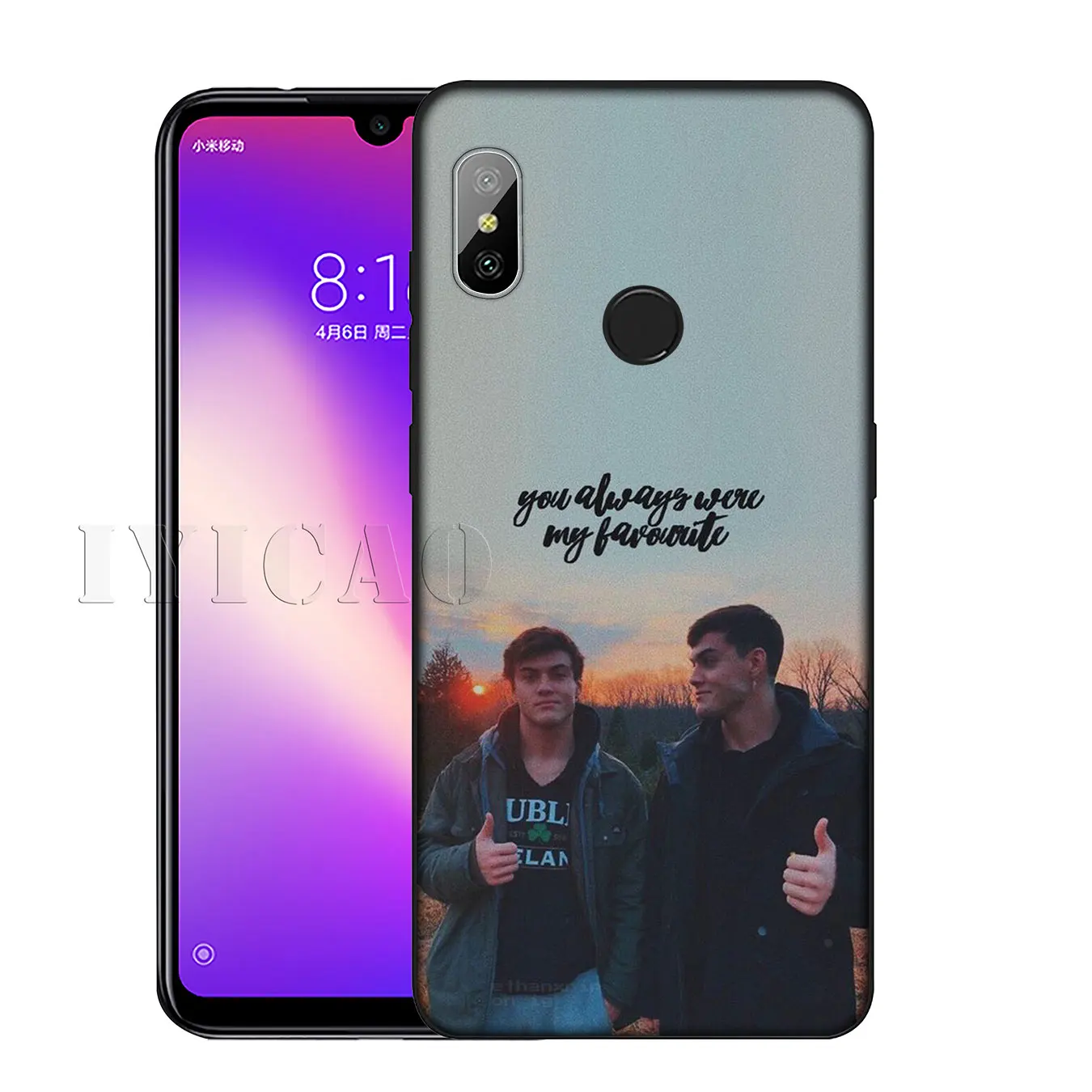 IYICAO dolan twins Coque Soft Silicone Phone Case for Xiaomi Redmi K30 K20 8A 7A 6A 5A S2 GO Note 8 8T 7 5 6 Pro Black Cover |