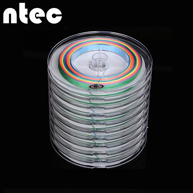 8 нитей 1000 м NTEC бренд супер прочная многоцветная полиэтиленовая плетеная леска 10